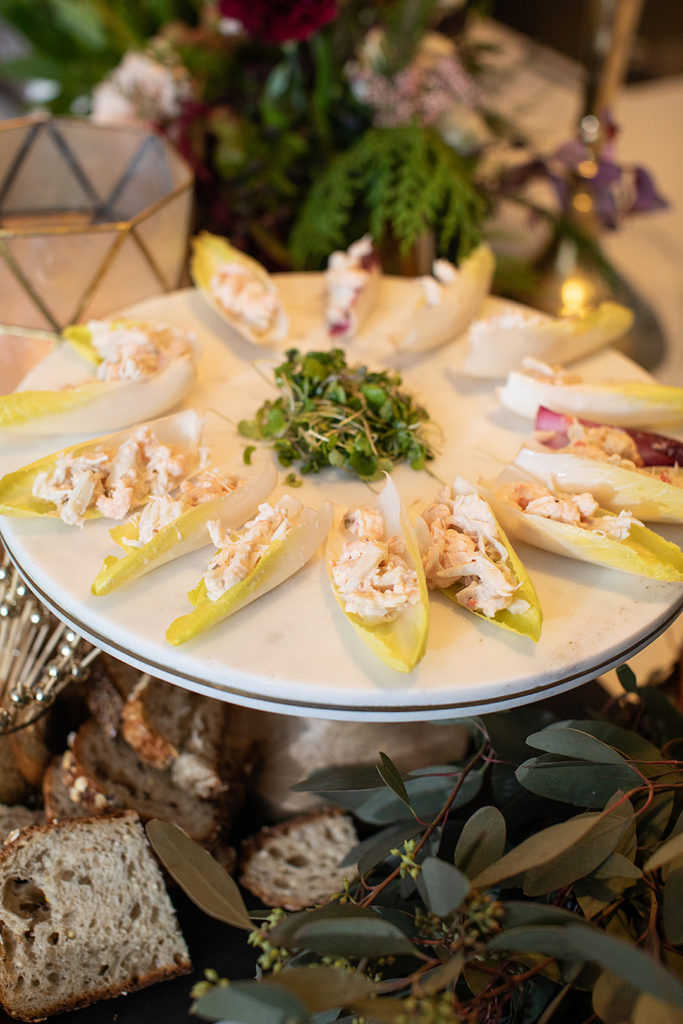 endive appetizer at Christmas party