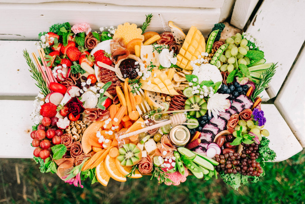 grazing board at a party