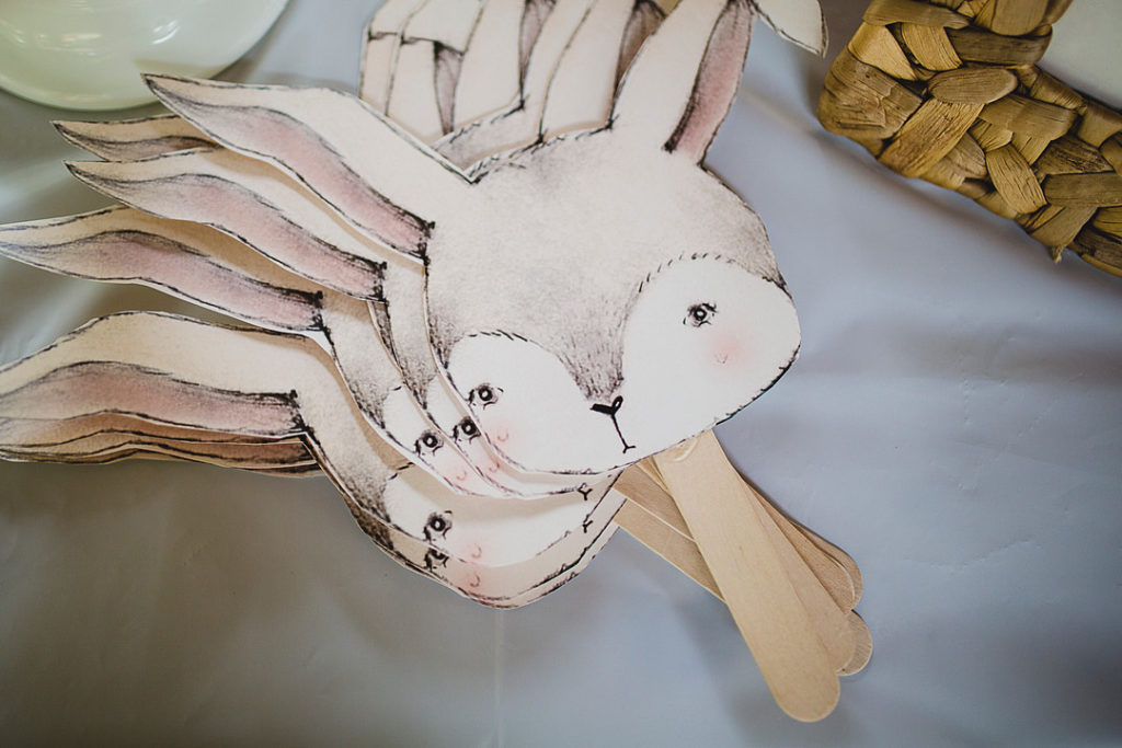 bunny masks as birthday party favors