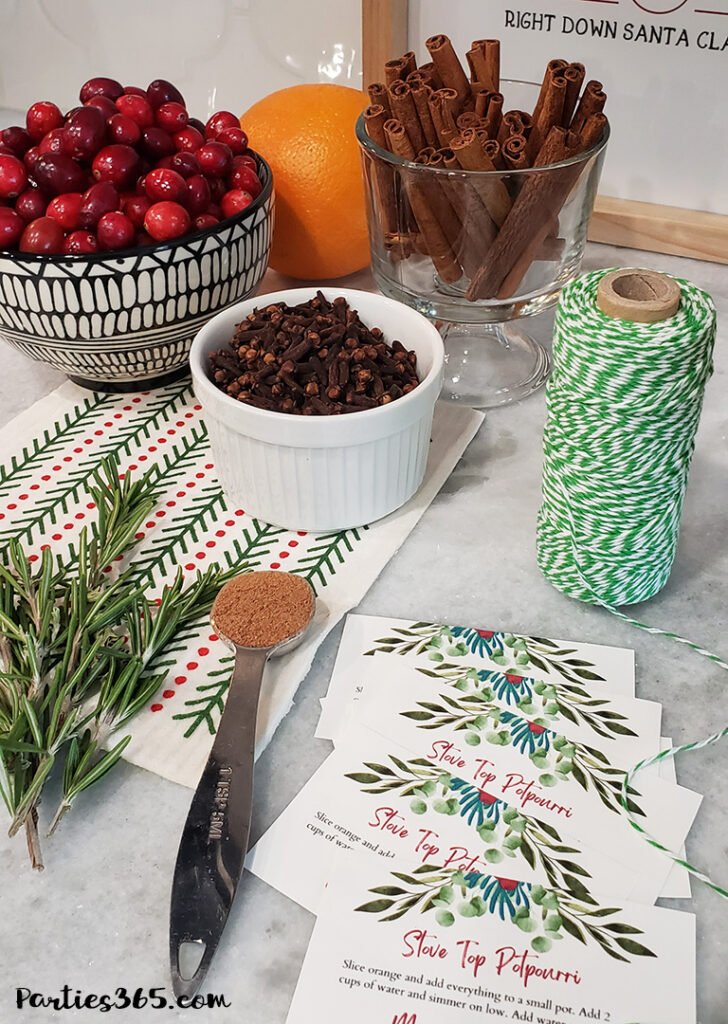 Christmas Potpourri Gift Idea and Printable