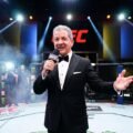 Bruce Buffer UFC ring announcer in tuxedo inside the UFC octagon