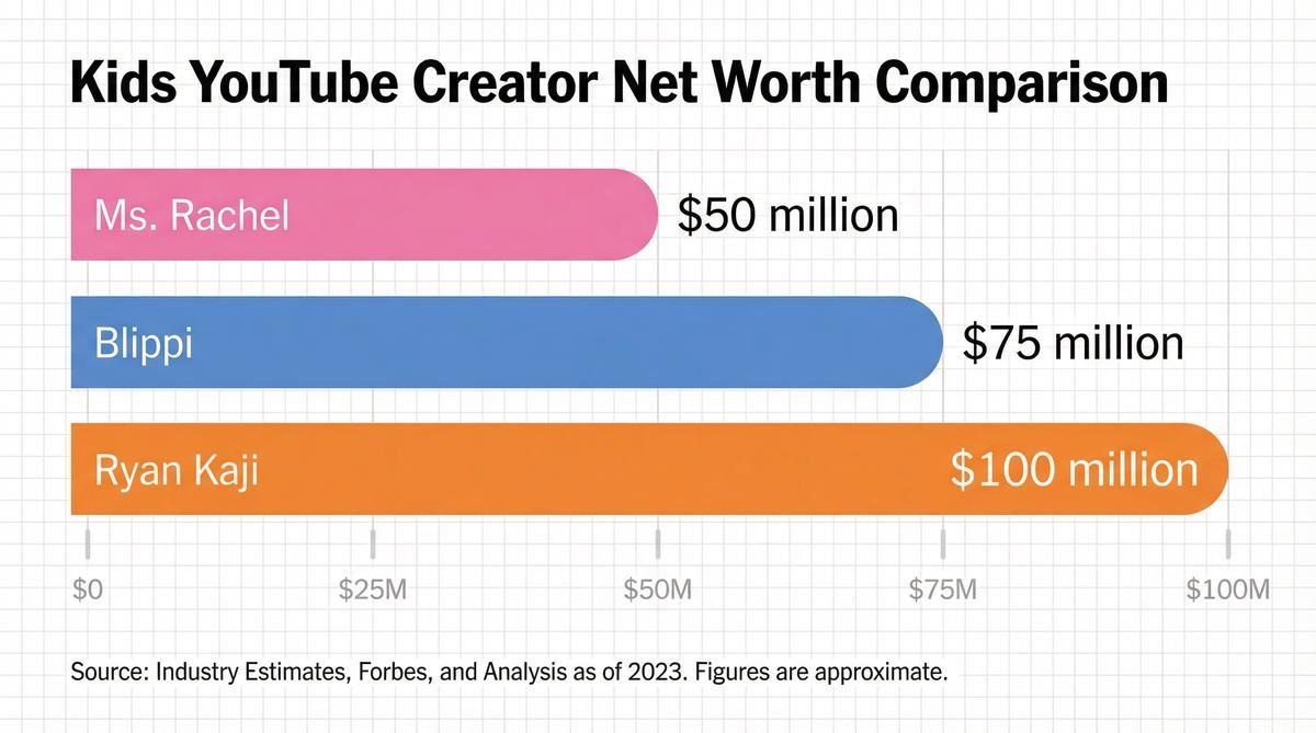 how ms rachels net worth compares to other kid youtubers