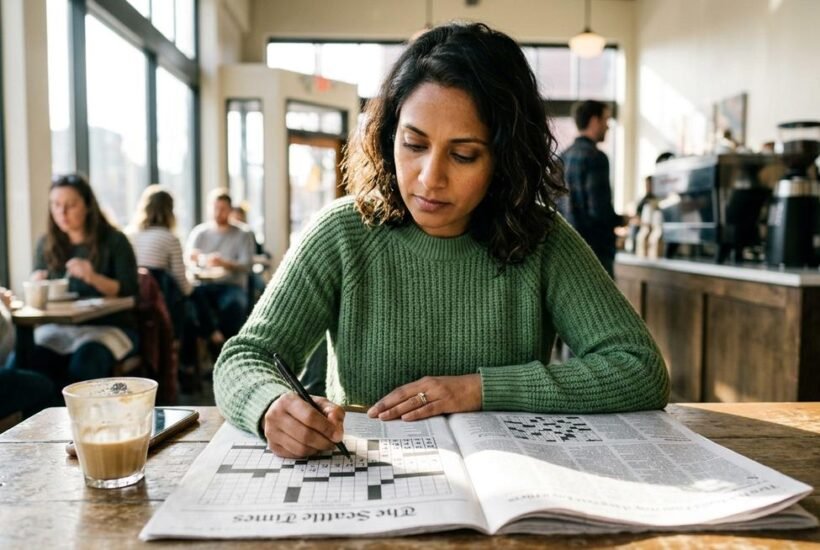 Crossword puzzle grid highlighting the Lyft alternative clue with UBER filled in as the answer