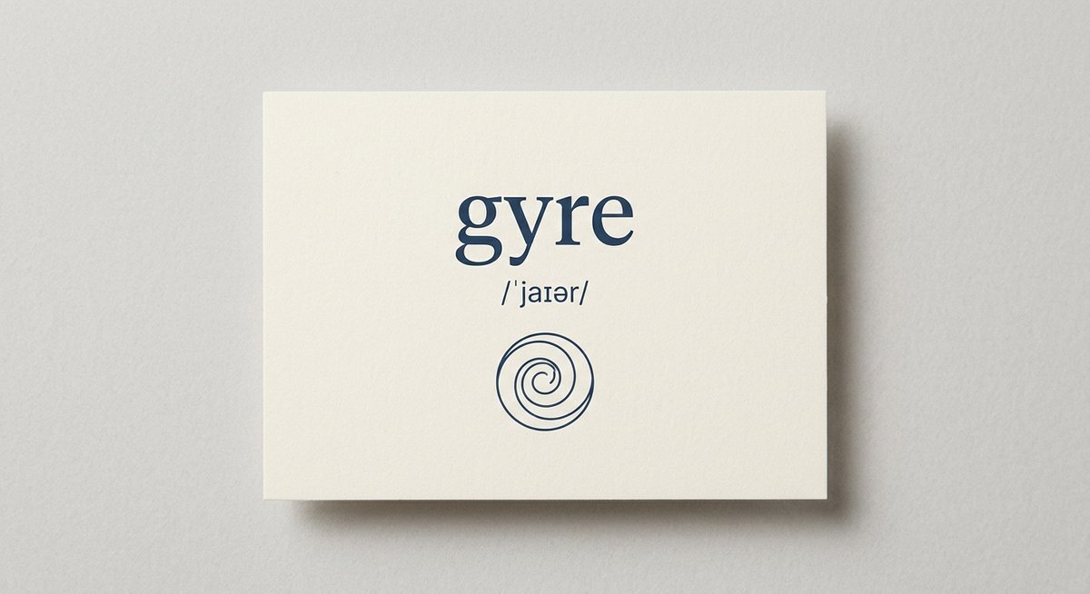 Clean typographic card showing the word