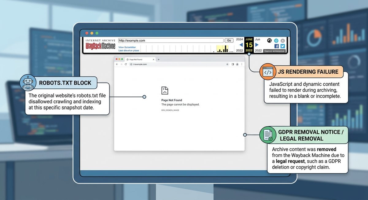 why the wayback machine falls short