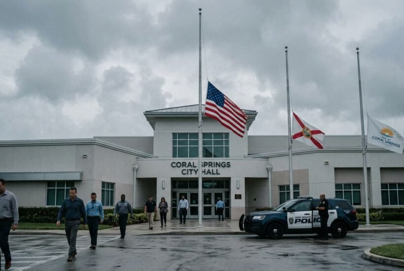 Coral Springs Florida City Hall exterior where Vice Mayor Nancy Metayer Bowen served before her death