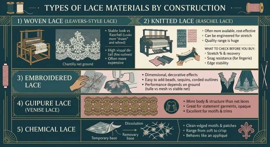 Embroidered lace