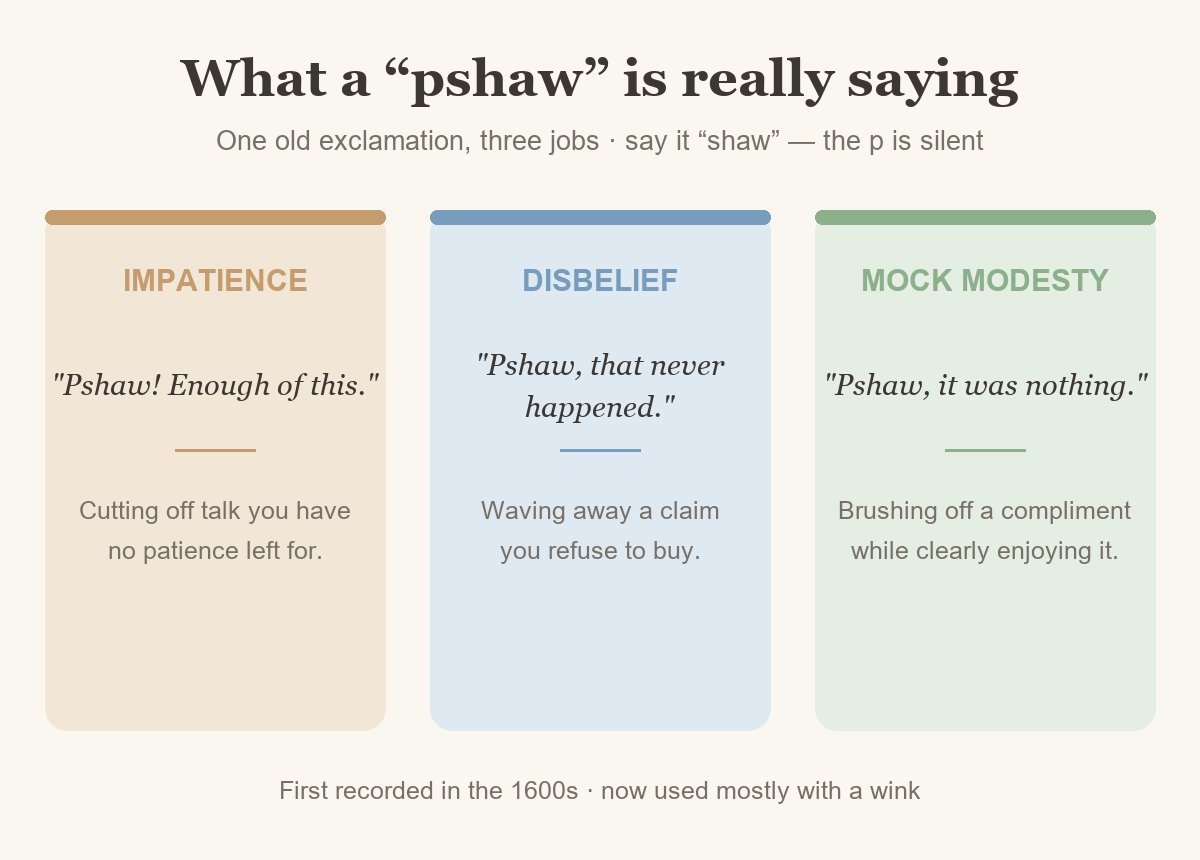 pshaw meaning in plain english
