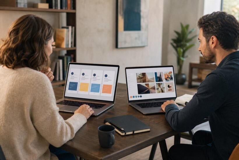 Fiverr like sites for clients reviewing proposals and freelancers presenting portfolios